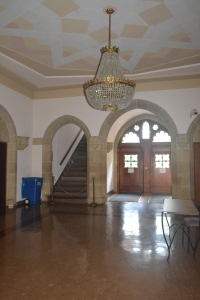 This is the area outside of Gaines Chapel in Presser Hall. Although it is a smaller space than some of my other choices, I think it would be very interesting to use the arches and the staircase.