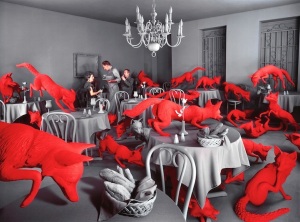 Sandy Skoglund, Fox Games, 1989. image source: http://www.mymodernmet.com/profiles/blogs/incredibly-elaborate-non-photoshopped-scenes